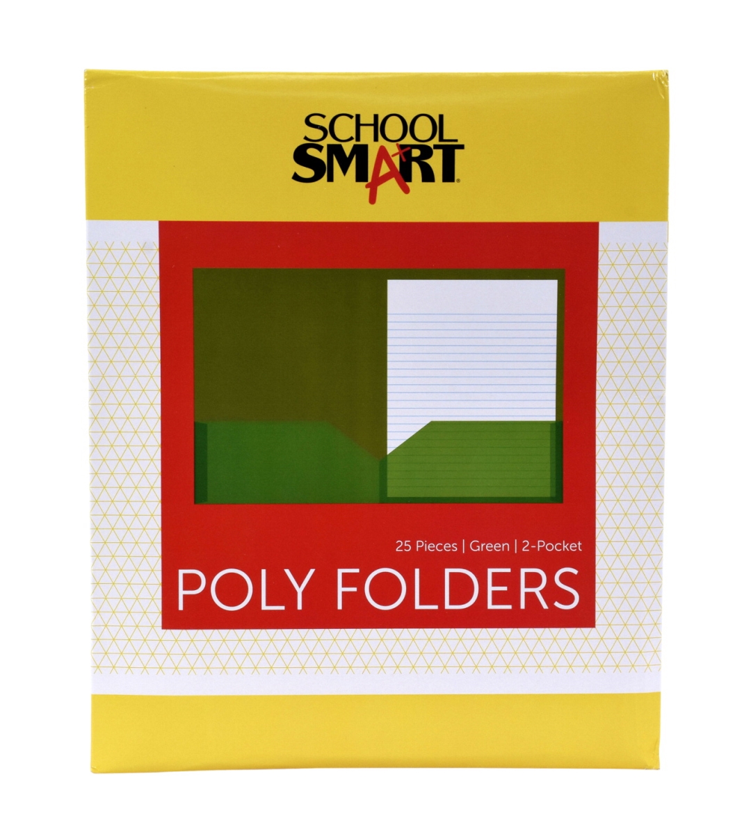 2019634 Heavyweight Two-pocket Poly Folder, Green - Pack Of 25