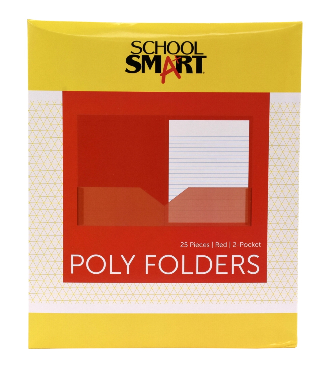 2019637 Heavyweight Two-pocket Poly Folder, Red - Pack Of 25