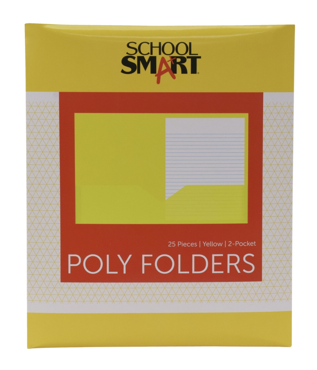 2019627 Heavyweight Two-pocket Poly Folder, Yellow - Pack Of 25