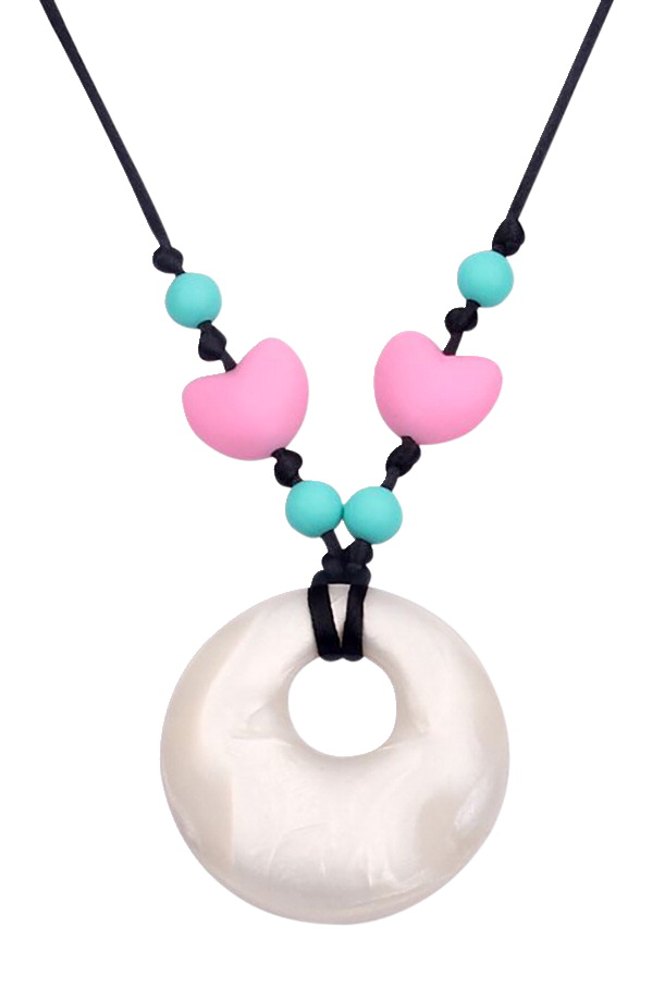 2023291 29.5 In. Hearts Chewable Necklace, Assorted Color