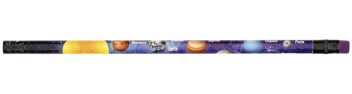 2023272 Our Solar System Award Pencils, Assorted Color - Pack Of 12