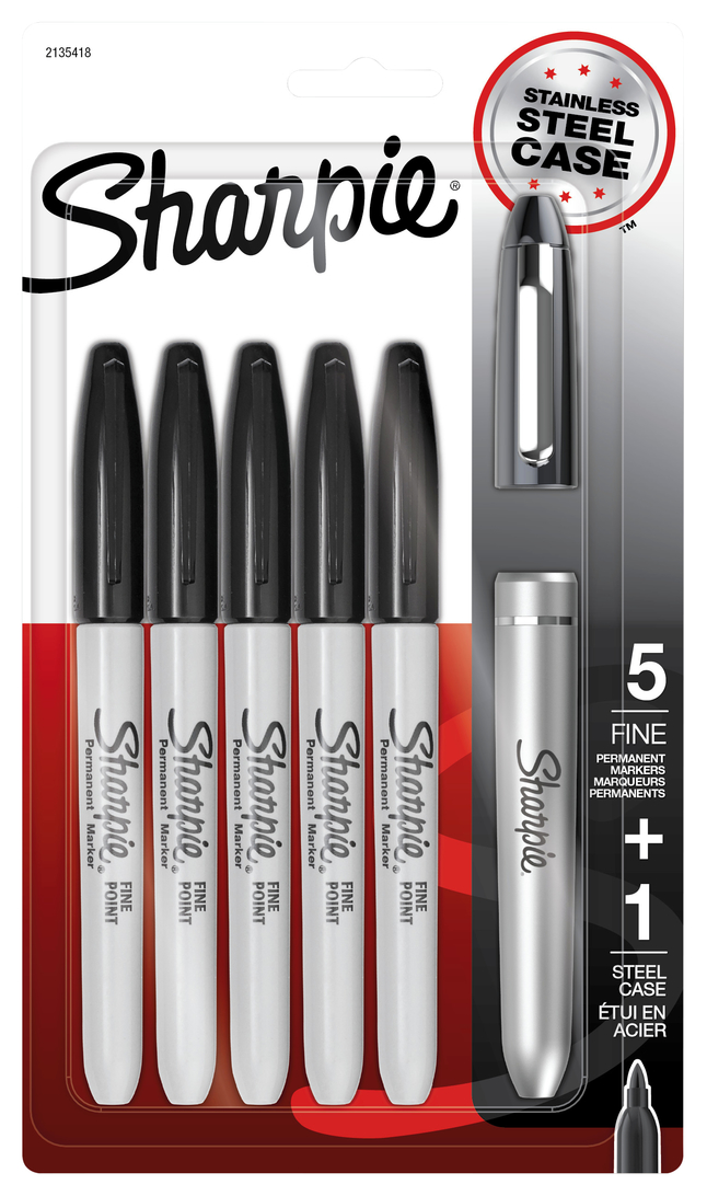 UPC 071641188907 product image for Sharpie 2090627 Permanent Markers with Stainless Steel Marker Case - Fine Point& | upcitemdb.com