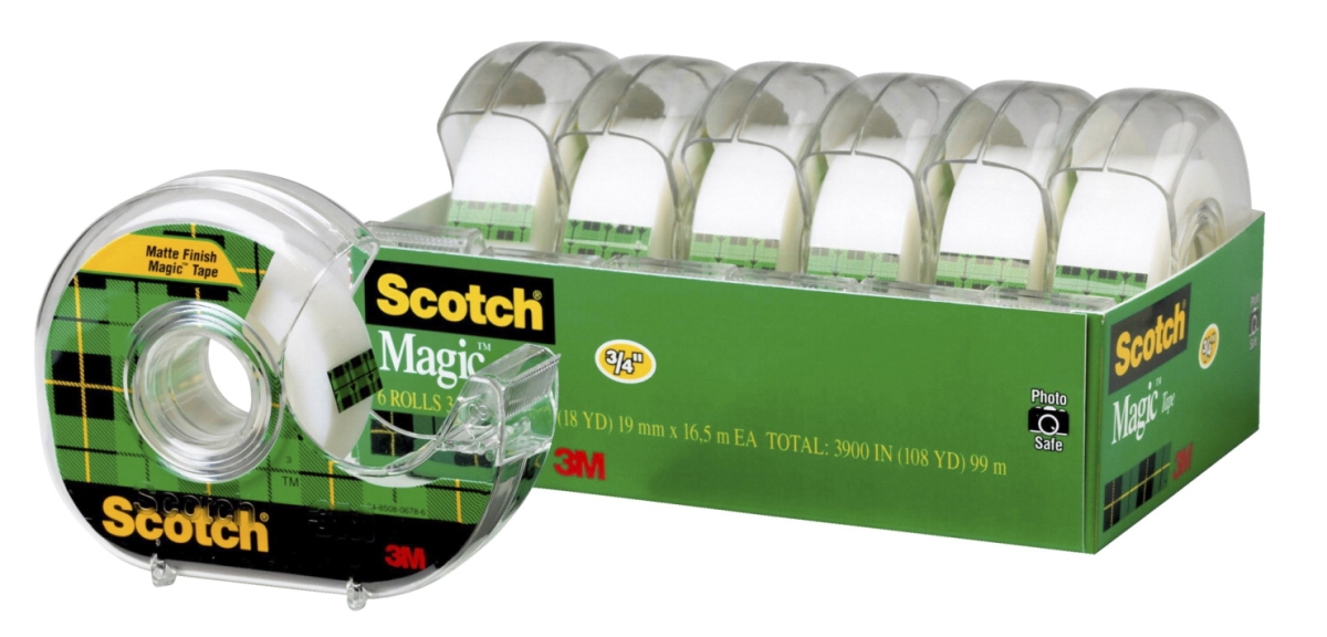 Scotch 1571879 810 Magic Tape In Dispenser, 0.75 X 650 In. - Pack Of 6