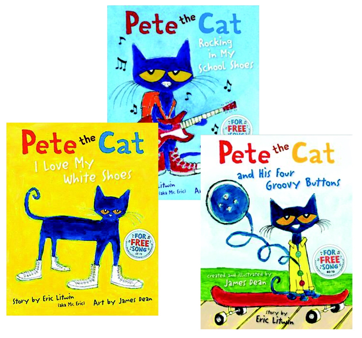 1496943 Hardcover Pete The Cat By Eric Litwin Books - Set Of 3