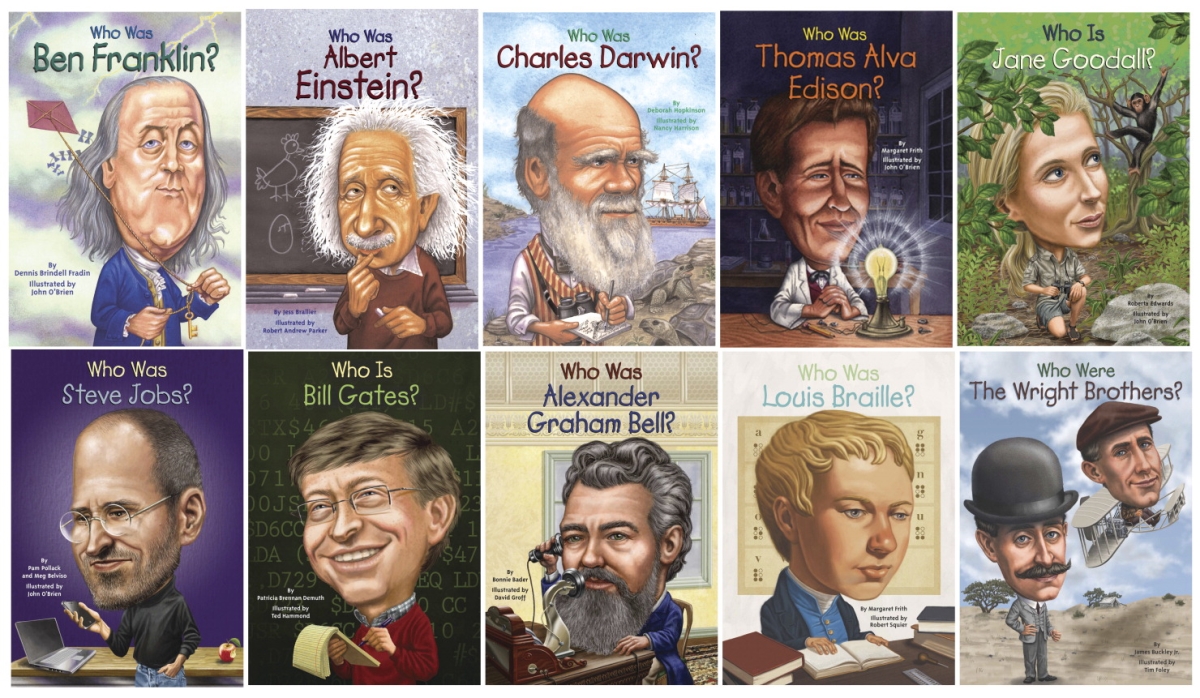 1496847 School Specialty Who Was Biographies - Scientists & Inventors Book Set, Set Of 10