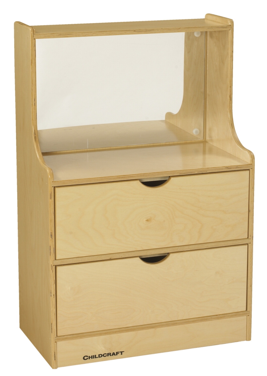 36 X 23.75 X 13 In. 2 Drawer Dresser With Mirror