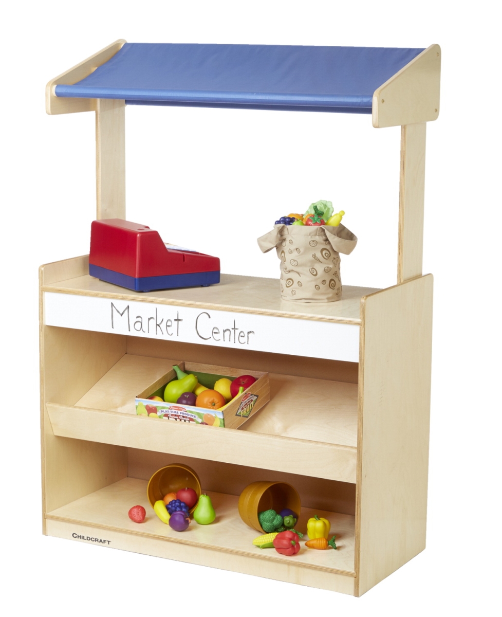 35.75 X 16 X 49.37 In. Market Stand With Canopy & Magnetic Dry Erase Panel