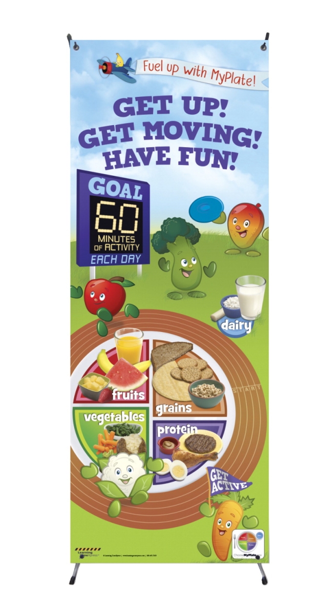 Active Kids Myplate Vinyl Banner With Stand