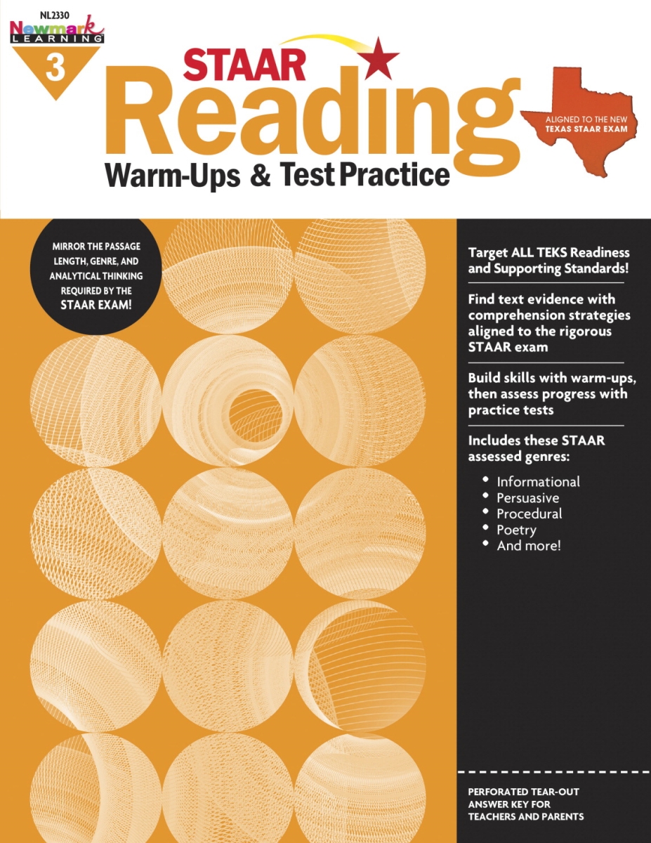 1498471 Book Staar Reading Warm-ups & Test Practice Grade 3
