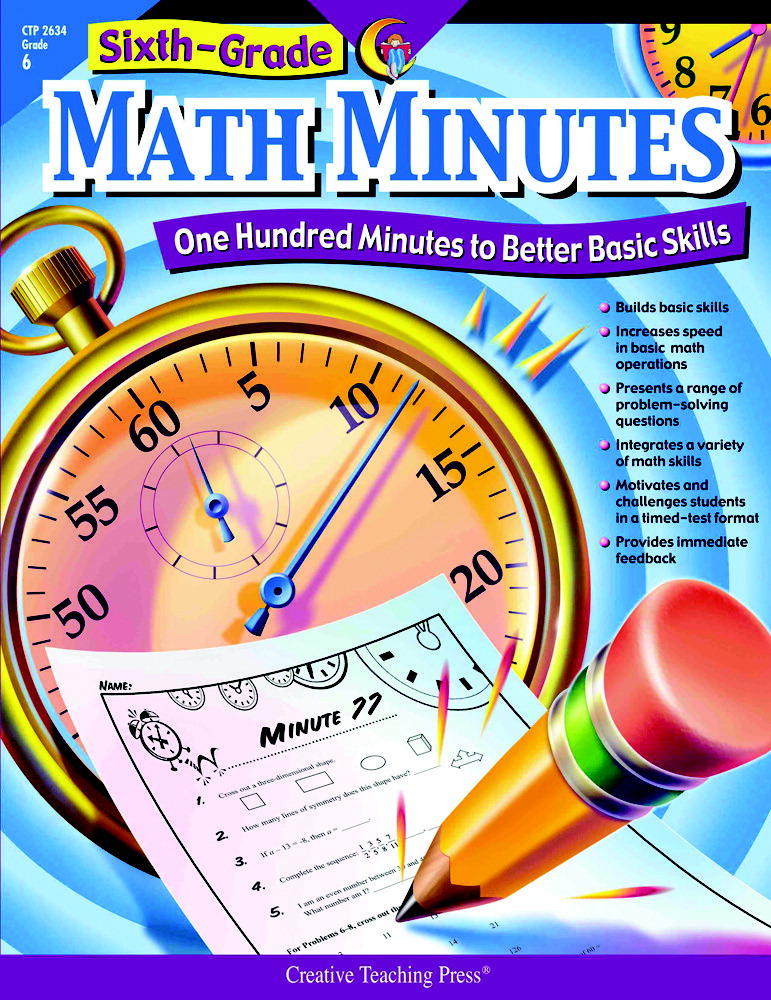 1496444 Book Math Minutes Grade 6