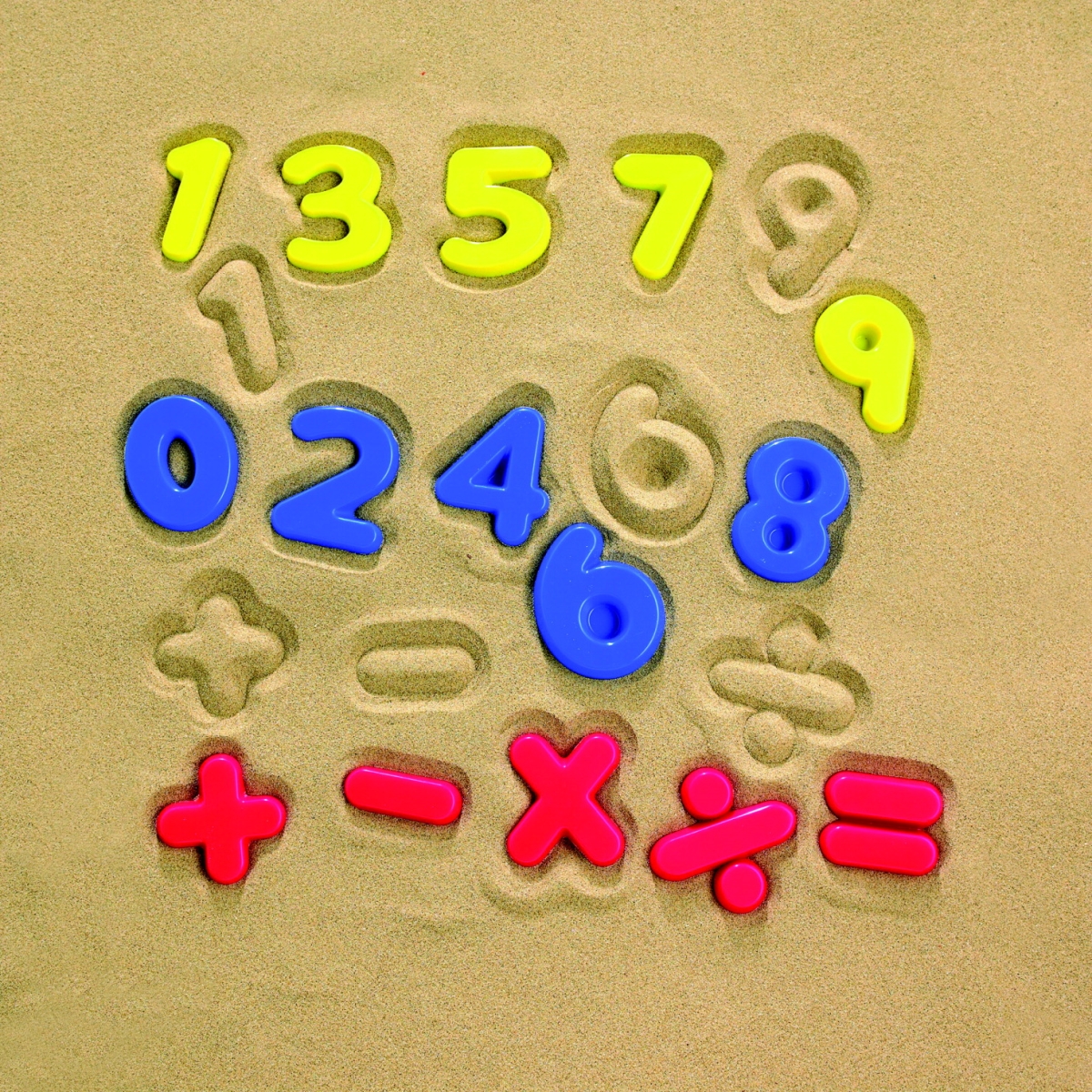 1498222 Numbers & Operation Sand Mold Set, Plastic - Set Of 26