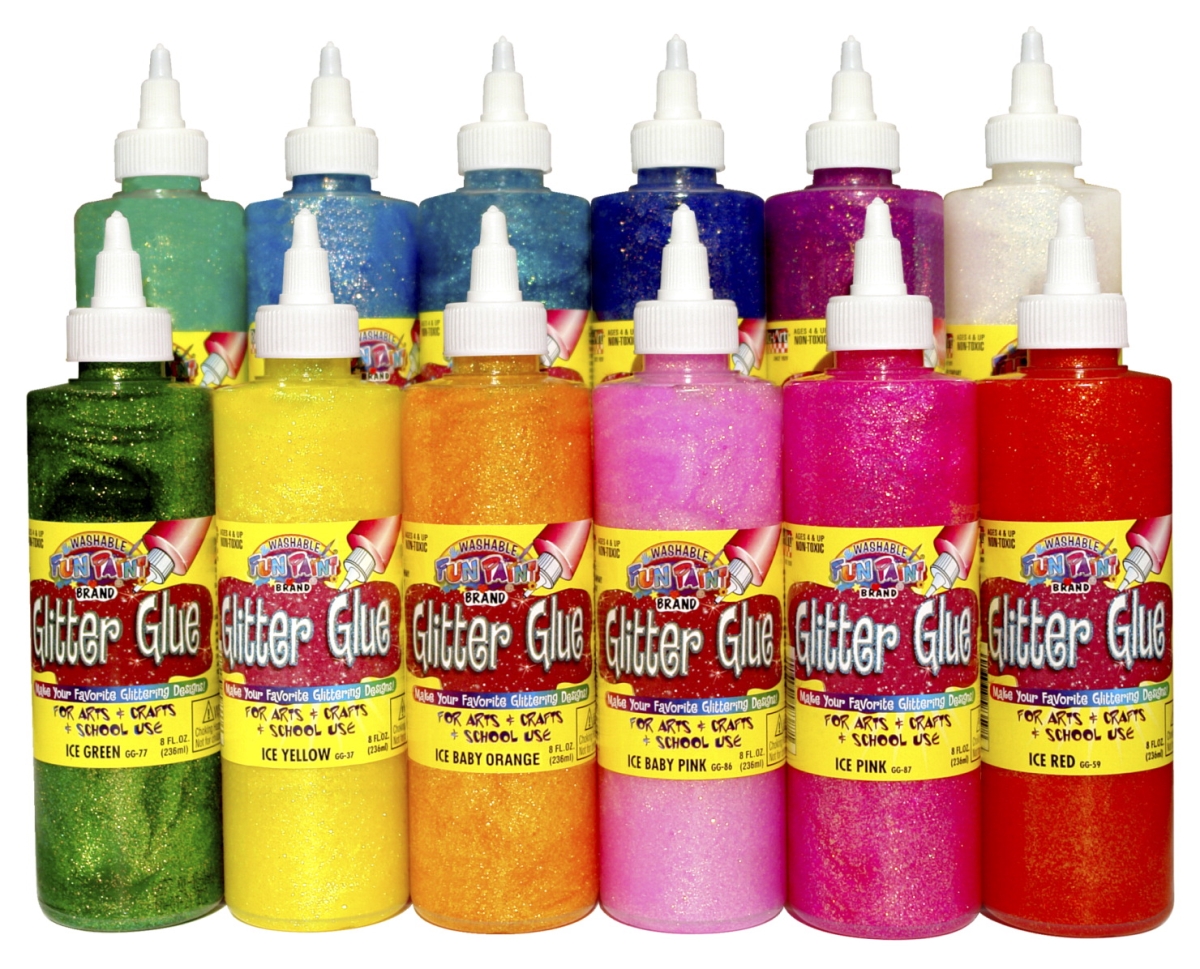 1588933 Ice Color Glitter Glue, Pack Of 6