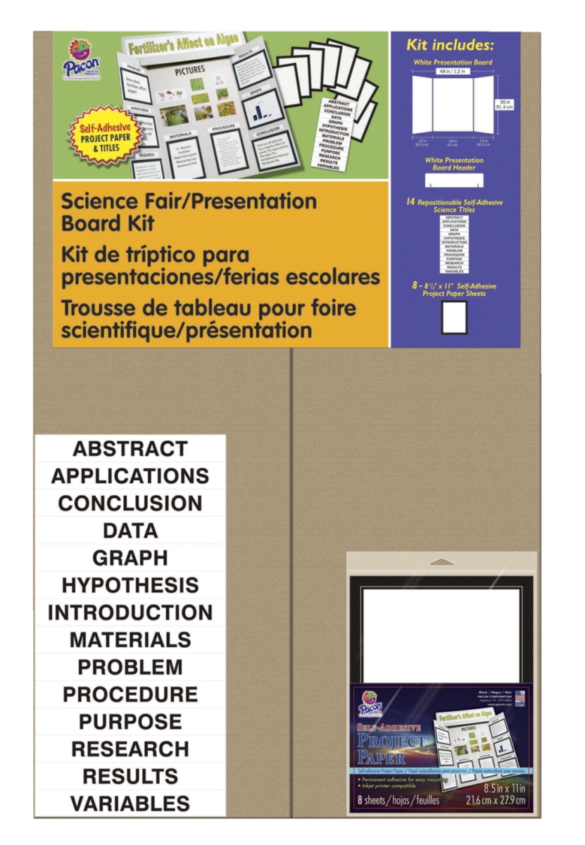 Pacon 1568629 48 X 36 Presentation Board Project Kit With Project Papers