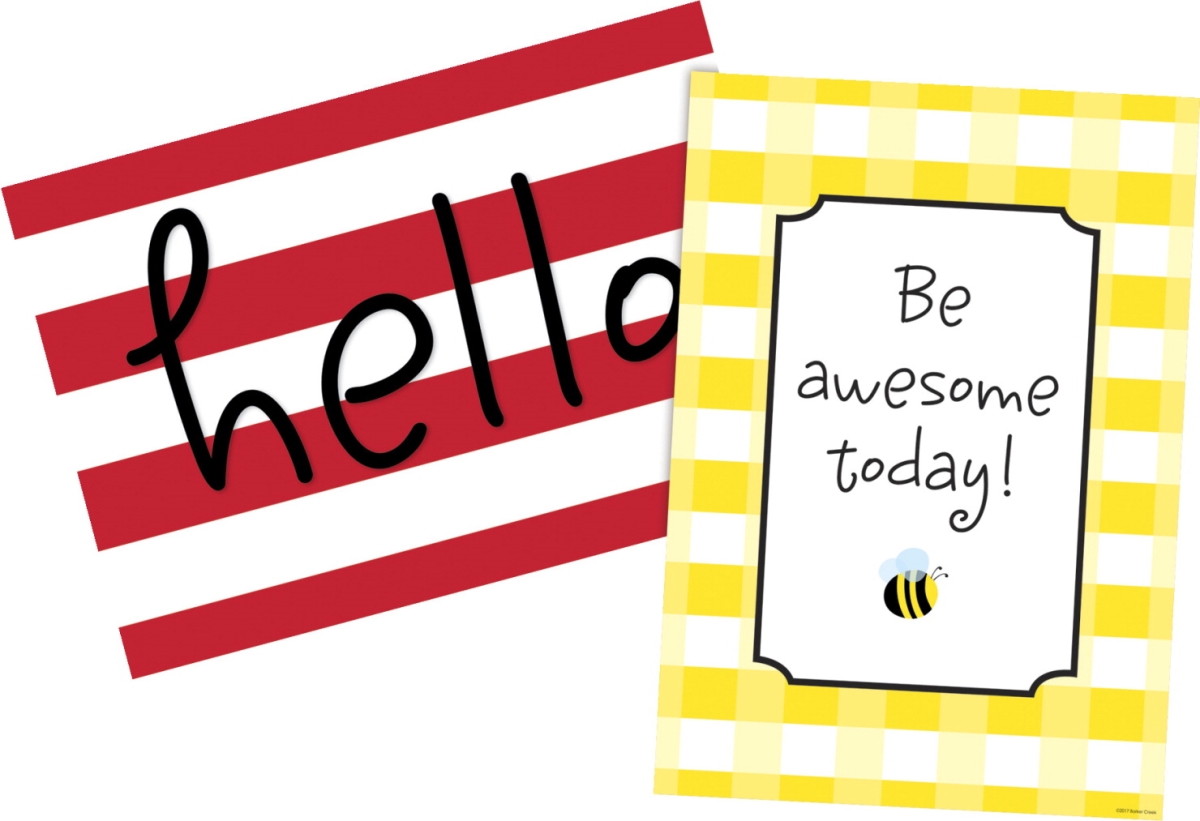 1569893 Hello You Are Awesome Poster Duet, Set Of 2