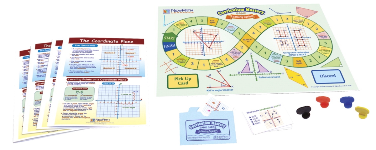1571215 Learning Coordinate Plane Learning Center Game, Grade 6-9