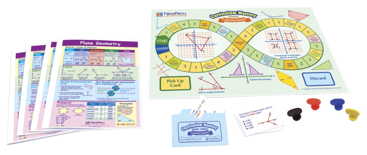 1571237 Learning Plane Geometry Learning Center Game, Grade 6-9