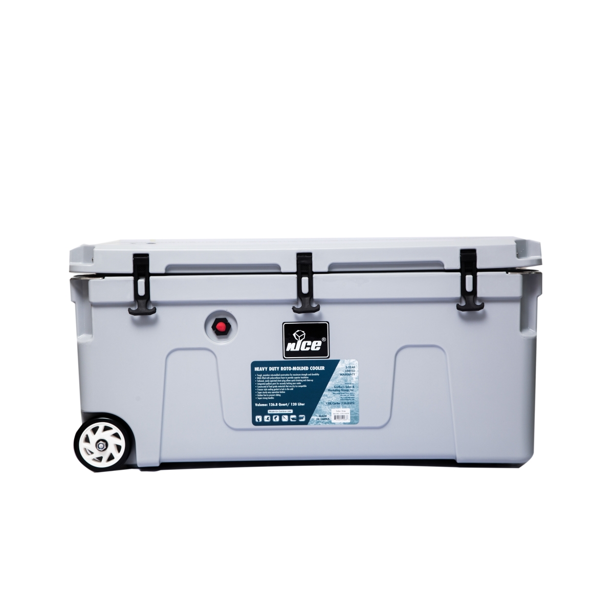 Cyy-514645 140l Premium Cooler With Wheels - Grey