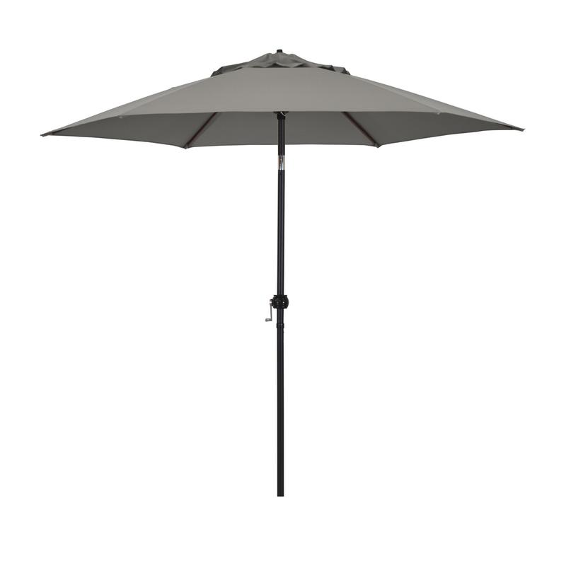 Eco906d709-p19 9 Ft Steel Market Umbrella With Push Tilt, Polyester - Taupe