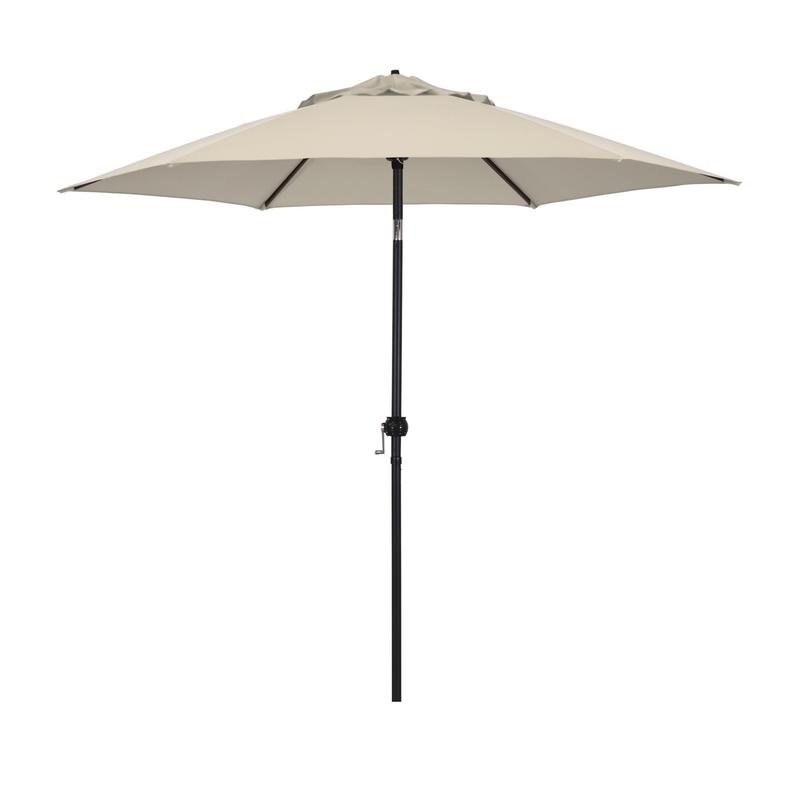 Eco906d709-p22 9 Ft Steel Market Umbrella With Push Tilt, Polyester - Antique Beige