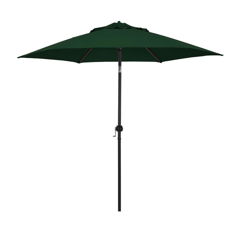 Eco906d709-p09 9 Ft Steel Market Umbrella With Push Tilt, Polyester - Hunter Green
