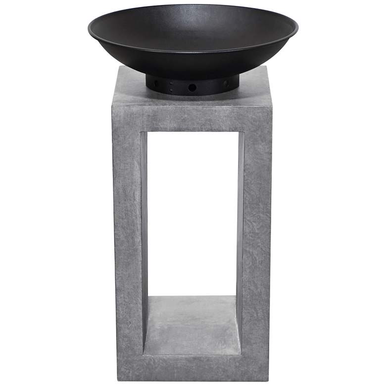 Fp204-ce Midas Fire Pedestal, Light Gray Cement