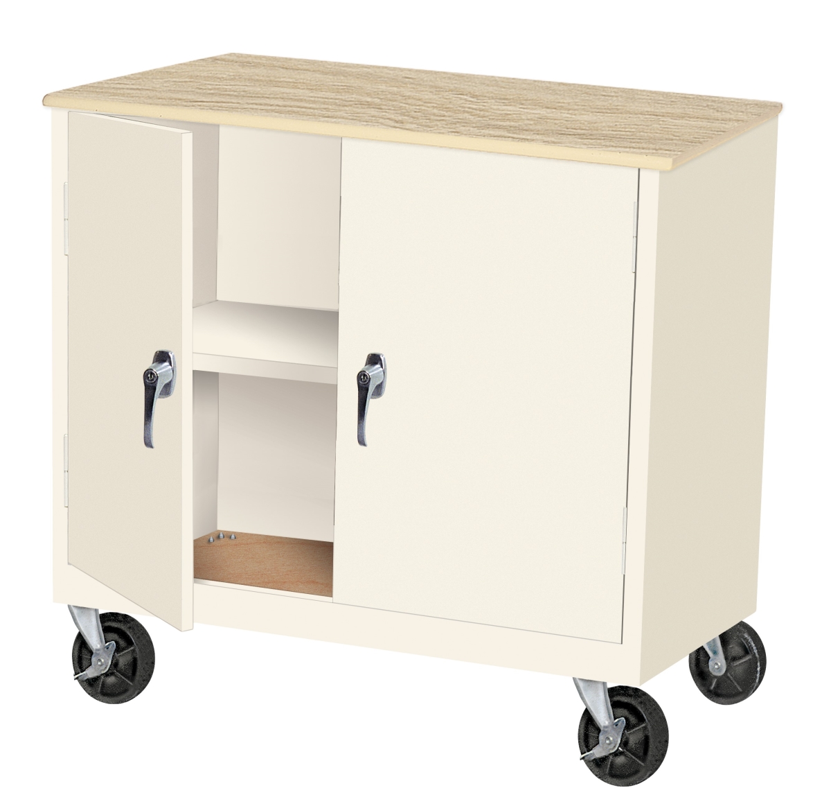 Mobile Cabinets With 3 Adjustable Shelves - Tropic Sand, 36 X 18 X 66 In.