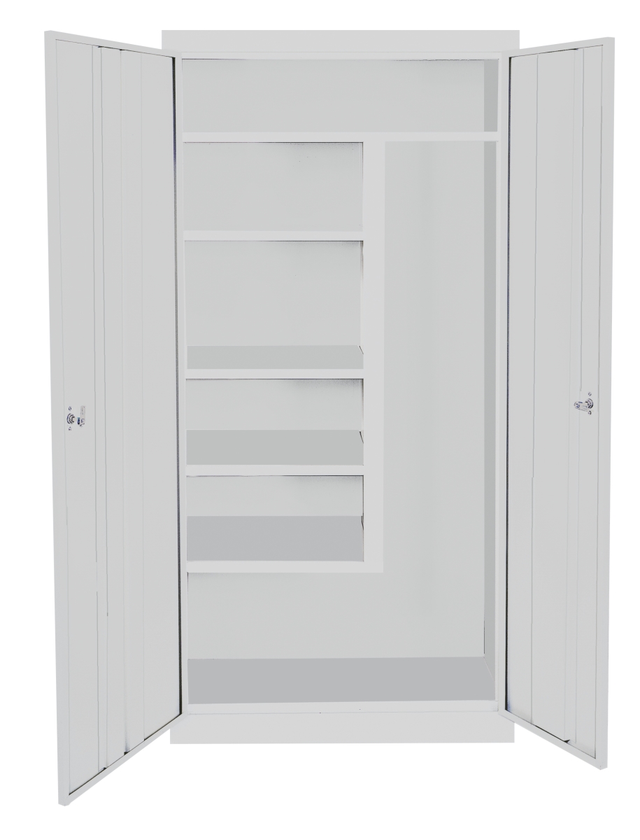 J-318-navy Ultimate Utility Combination Janitor Cabinet - Navy Blue, 30 X 18 X 72 In.