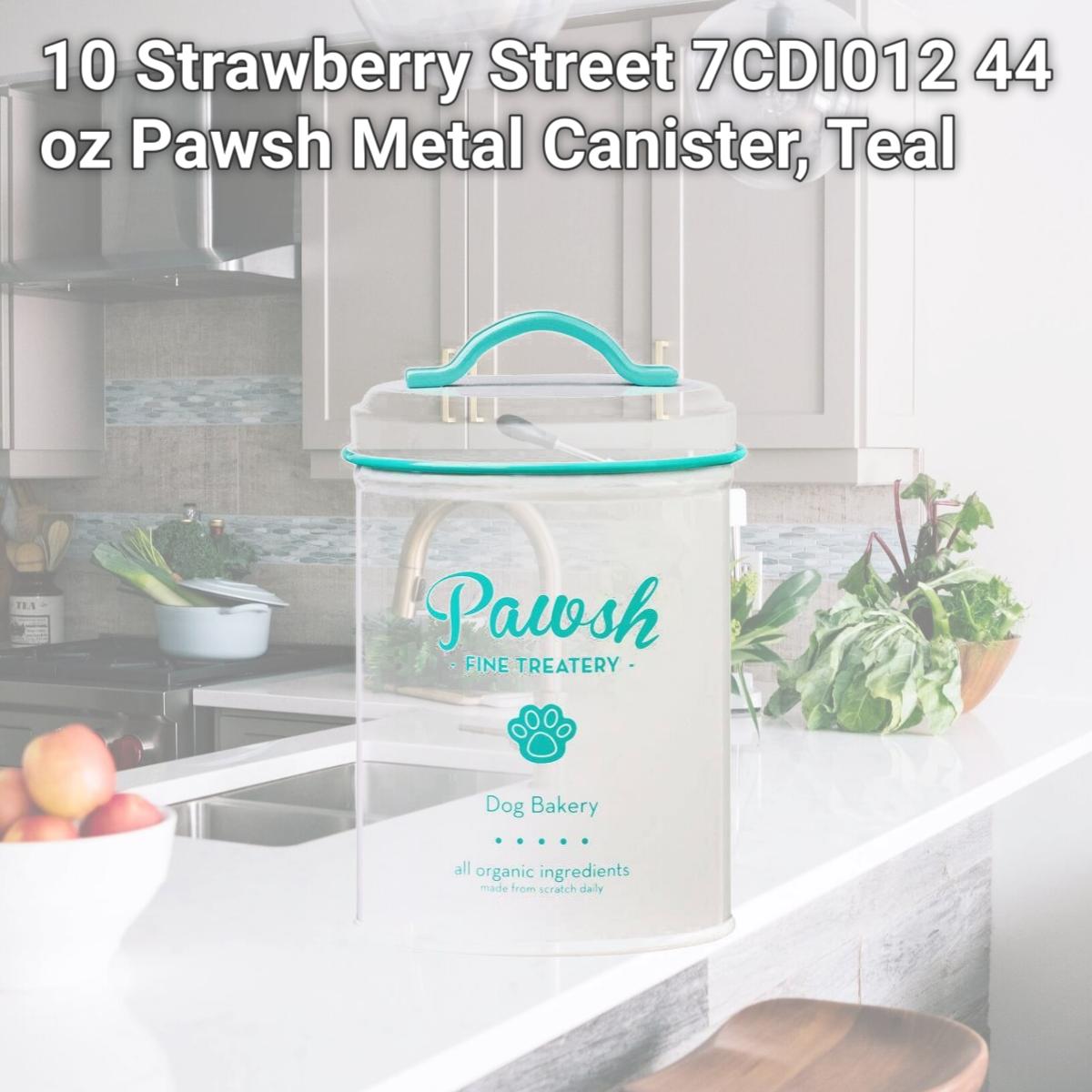 Picture of 10 Strawberry Street 7CDI012 44 oz Pawsh Metal Canister, Teal