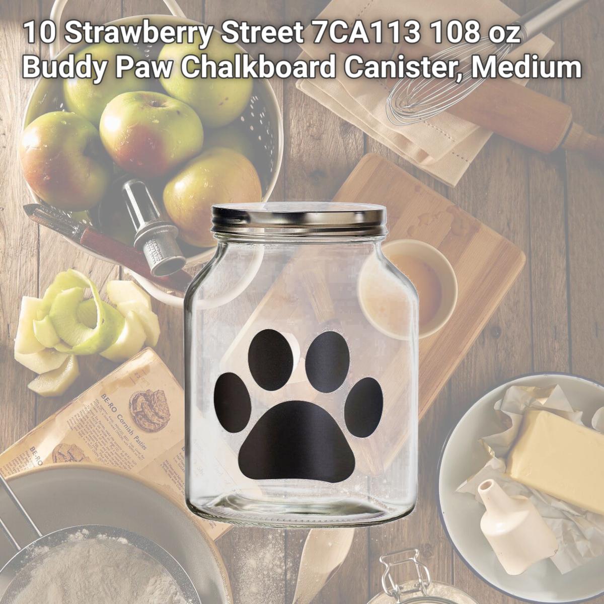 Picture of 10 Strawberry Street 7CA113 108 oz Buddy Paw Chalkboard Canister, Medium