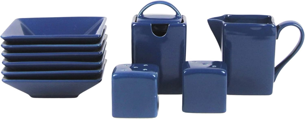 Picture of 10 Strawberry Street NOVA-45SQ-DRKBLU 10 Strawberry Street Nova Square 45 Piece Dinnerware Set, Dark Blue