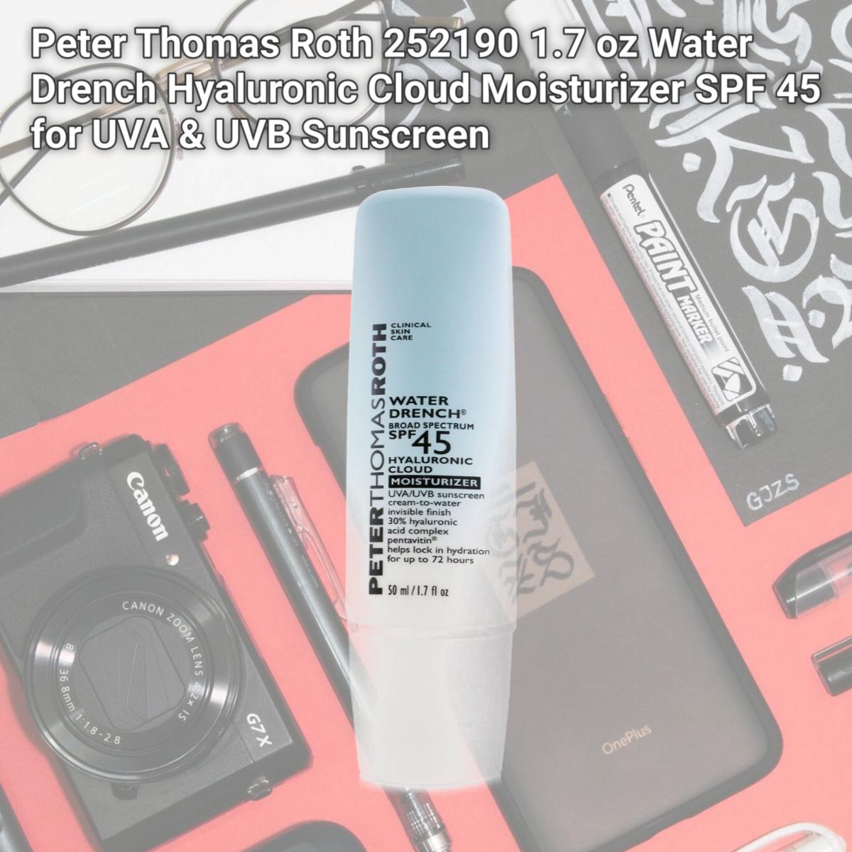 Picture of Peter Thomas Roth 252190 1.7 oz Water Drench Hyaluronic Cloud Moisturizer SPF 45 for UVA & UVB Sunscreen