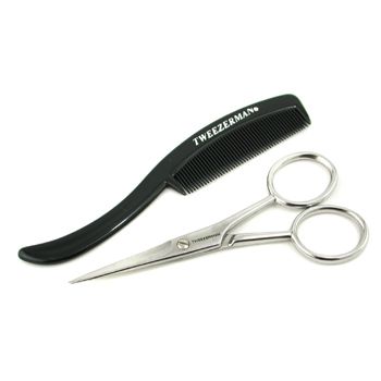 104416 Moustache Scissors With Grooming Comb