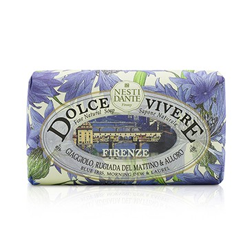 208645 Dolce Vivere Fine Natural Soap - Firenze - Blue Iris, Morning Dew & Laurel
