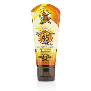 200143 3 Oz Sheer Coverage Faces Sunscreen Spf 45 With Instant Bronzer