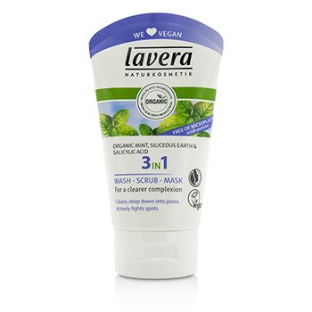 Lavera 203662 4.1 Oz Organic Mint 3 In 1 - Wash, Scrub & Mask