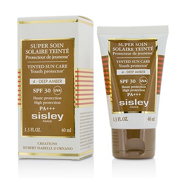 211011 1.3 Oz Super Soin Solaire Tinted Youth Protector Spf 30, Deep Amber