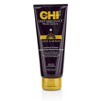 213021 6 Oz Deep Brilliance Olive & Monoi Soothe, Protect Hair & Scalp Protective Cream