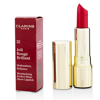 215191 0.1 Oz Joli Rouge Brillant Moisturizing Perfect Shine Sheer Lipstick - No.32 Pink Cranberry