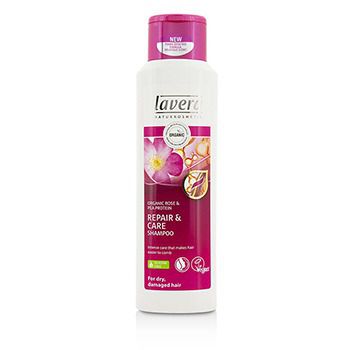 Lavera 207774 Organic Rose & Pea Protein Repair, Care Shampoo