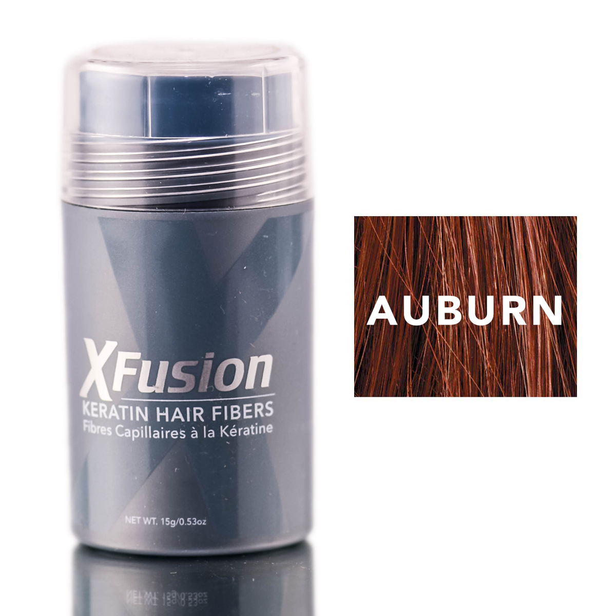 X-fusion 217835 0.53 Oz Keratin Hair Fibers, Auburn