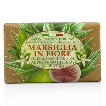 221052 4.3 Oz Marsiglia In Fiore Vegetal Soap - Fig & Aloe Vera