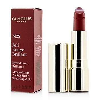 220622 0.1 Oz Joli Rouge Brillant Moisturizing Perfect Shine Sheer Lipstick, No.742s Joli Rouge