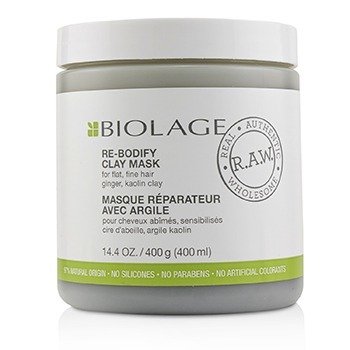 222775 400 Ml & 14.4 Oz Biolage Raw Re-bodify Clay Mask For Flat & Fine Hair