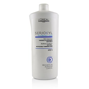 223748 1000 Ml & 33.8 Oz Professionnel Serioxyl Glucoboost Plus Incell Bodifying Conditioner For Natural, Noticeably Thinning Hair