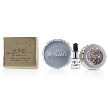 228326 2 Piece Magnificent Metals Foil Finish Eye Shadow With Mini Stay All Day Liquid Eye Primer - Metallic Dusty Rose