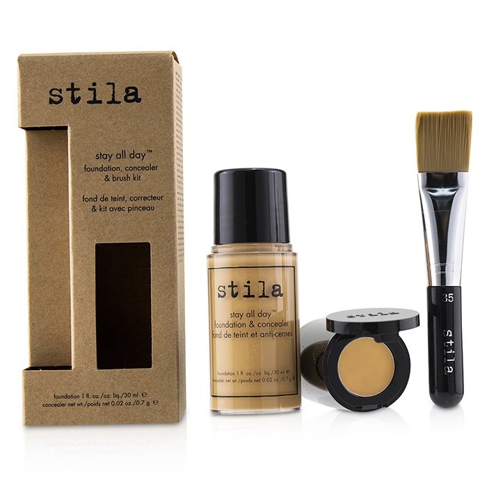 228373 2 Piece Stay All Day Foundation Concealer & Brush Kit - No.9 Medium