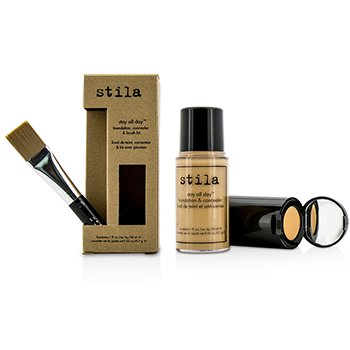 209732 2 Piece Stay All Day Foundation Concealer & Brush Kit - No.7 Buff