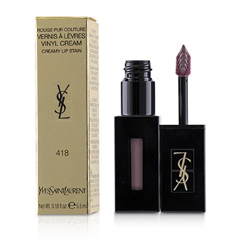 231039 0.18 Oz Rouge Pur Couture Vernis A Levres Vinyl Cream Creamy Stain Lip Color - No. 418 Purple Sound