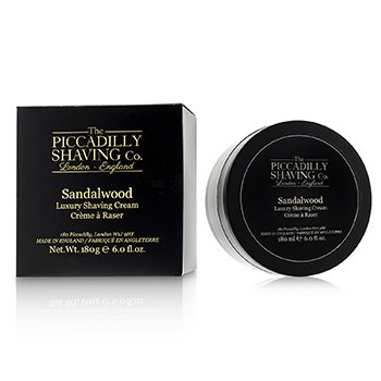 233945 6 Oz The Piccadilly Shaving Co Sandalwood Luxury Shaving Cream