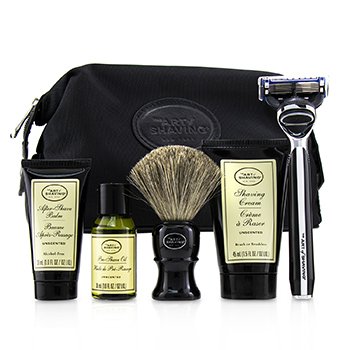 235121 Mens The Four Elements Of The Perfect Shave Set With Unscented Bag - 5 Piece
